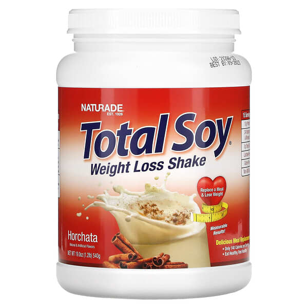 Naturade, Total Soy（トータルソイ）、体重管理シェイク、オルチャータ、540g（1.2lbs）