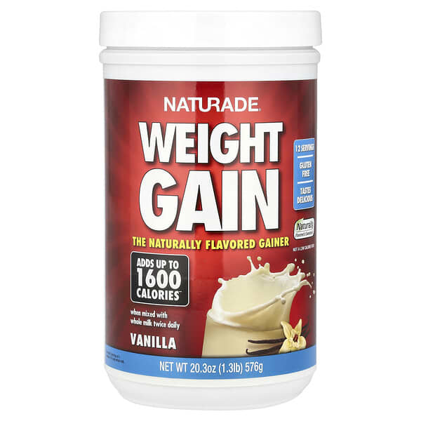 Naturade Weight Gain, Vanilla, 1.3 lb (576 g)