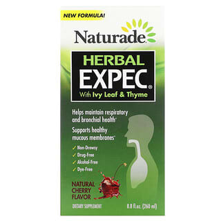 Naturade, Herbal EXPEC, À la feuille de lierre et au thym, Cerise naturelle, 260 ml