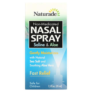 Naturade, Spray nasal, sel et aloé, 45 ml