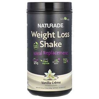 Naturade, Shake para Perda de Peso, Substituto de Refeição à Base de Plantas, Creme de Baunilha, 882 g (1,94 lb)