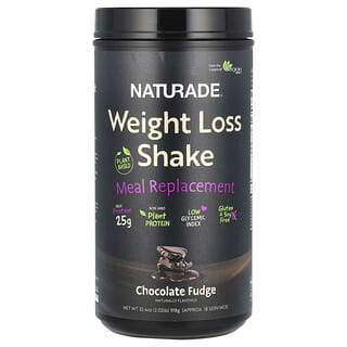 Naturade, Weight Loss Shake, Plant Based Meal Replacement, Shake zur Gewichtsreduktion, pflanzlicher Mahlzeitenersatz, Schokoladen-Fudge, 918 g (2,02 lb.)