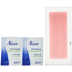 Nair, Hair Remover, Wax Ready-Strips, For Legs & Body, 40 Wax Strips + 6 Post Wipes