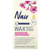 Nair, Wax Ready Strips, For Face & Bikini, Orchid & Cherry Blossom Extracts, 40 Wax Strips + 4 Post Wipes