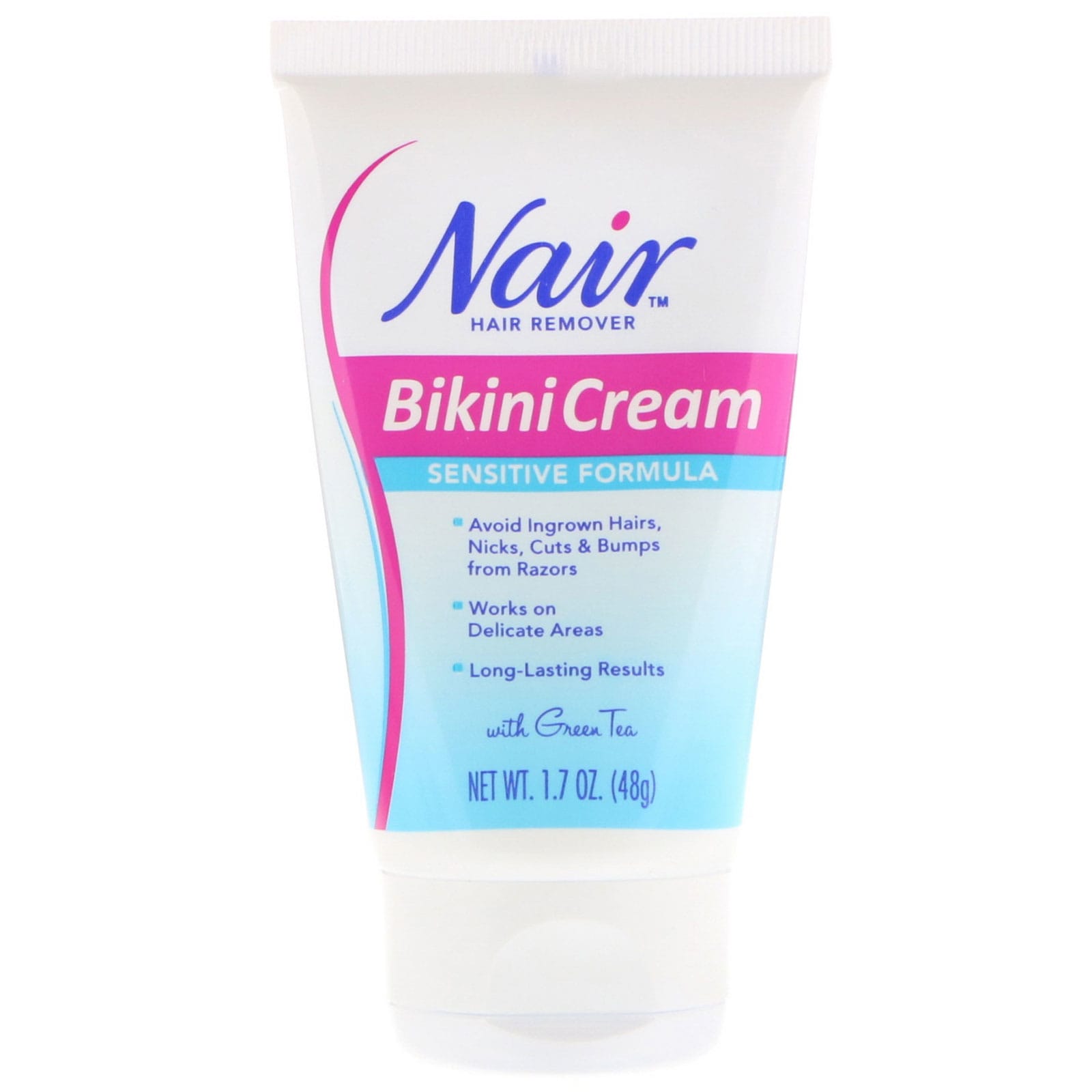 Nair Hair Remover Bikini Cream Sensitive Formula With Green Tea 1 7 Oz 48 G