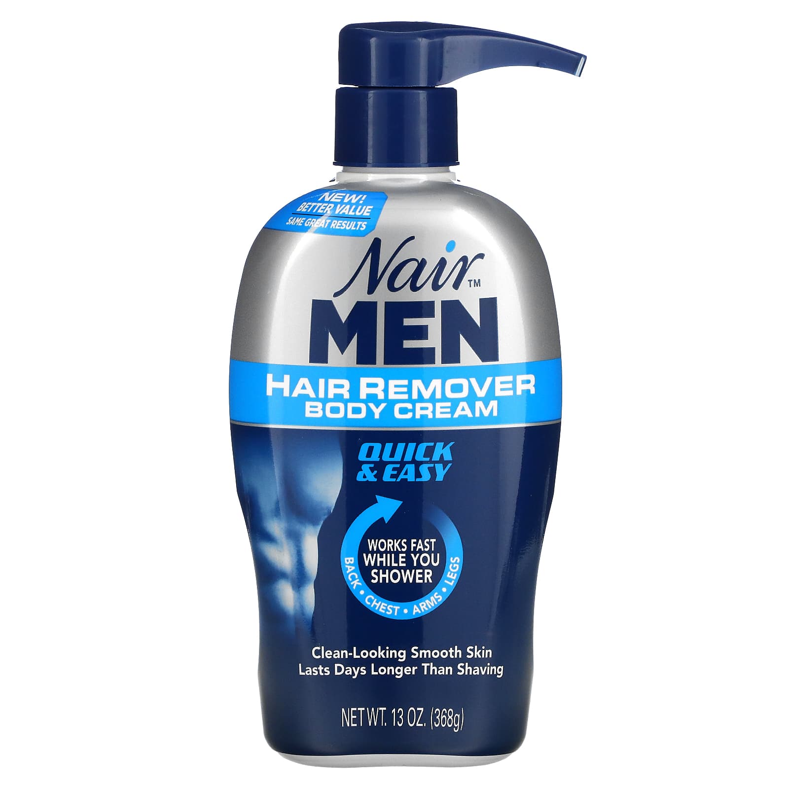 Nair, For Men, Hair Remover Body Cream, Back, Chest, Arms and Legs, 13 oz  (368 g)