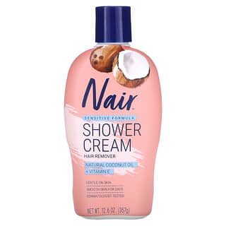 Nair, Hair Remover, Shower Cream, Natural Coconut Oil + Vitamin E, 12.6 oz (357 g)
