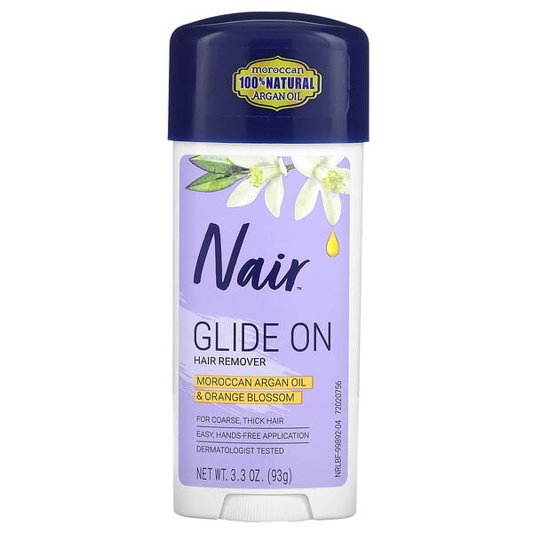 Nair, Glides On Hair Remover, For Coarse, Thick Hair, 3.3 oz (93 g)