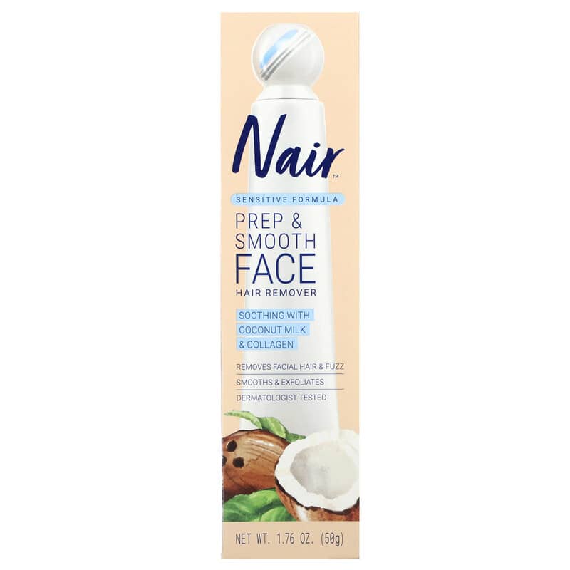 Prep and Smooth Sensitive Facial Hair Remover and Exfoliant - Nair