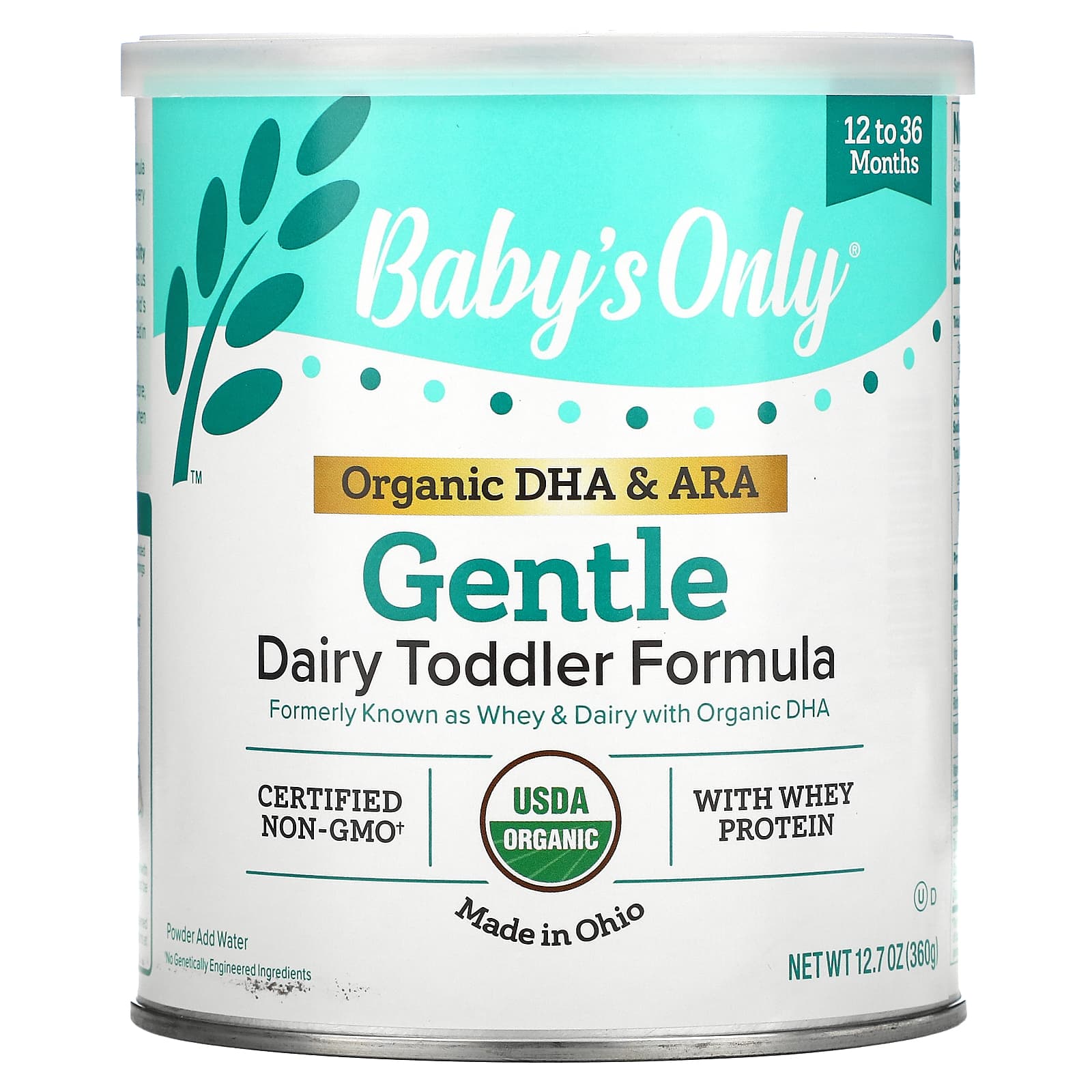 Nature's One, Dairy Toddler Formula, Gentle, 12 to 36 Months, 12.7