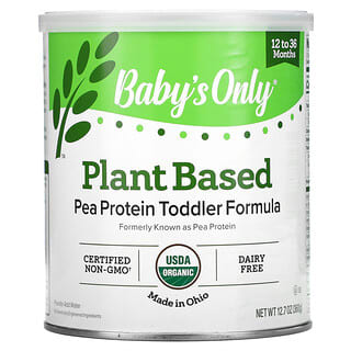 Nature's One, Baby's Only ، تركيبة بروتين البازلاء النباتية للأطفال ، من عمر 12 إلى 36 شهرًا ، 12.7 أونصة (360 جم)