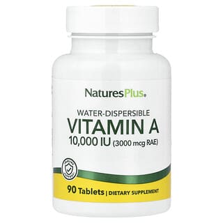 NaturesPlus, Water-Dispersible Vitamin A, 10,000 IU (3,000 mcg RAE), 90 Tablets