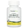 NaturesPlus, Vitamin D3 & K2, 90 Capsules