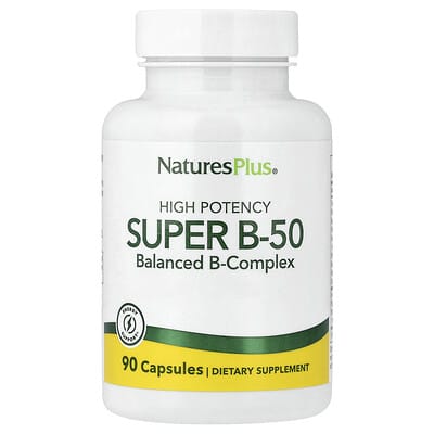 NaturesPlus, Super B-50, High Potency, 90 Capsules
