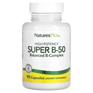 NaturesPlus, 優效 Super B-50，90 粒膠囊
