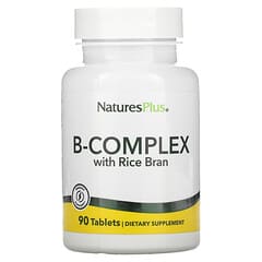 NaturesPlus, Комплекс витаминов группы B с рисовыми отрубями, 90 таблеток