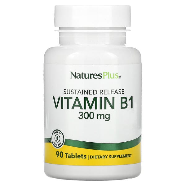 NaturesPlus, ビタミンB1、300mg、タブレット90粒