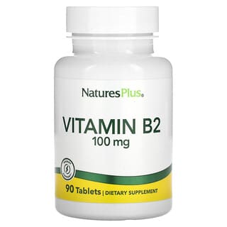 NaturesPlus, 비타민 B-2, 100 mg, 90 태블릿