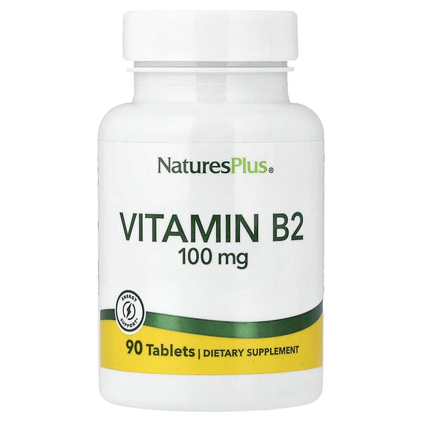 NaturesPlus Vitamin B2, 100 mg, 90 Tablets
