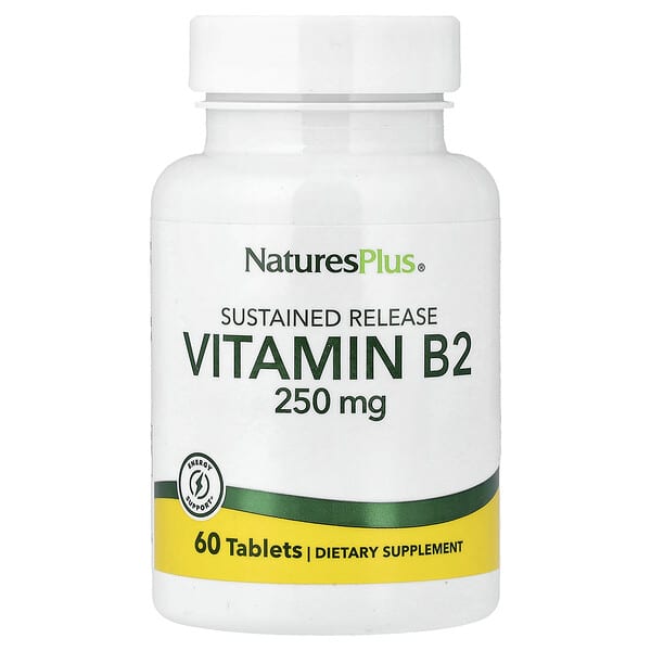 NaturesPlus, 維生素 B2，緩釋，250 毫克，60 片