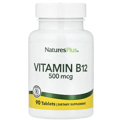 NaturesPlus, Vitamin B-12, 500 mcg, 90 Tablets