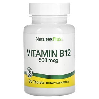 NaturesPlus, Vitamina B-12, 500 mcg, 90 comprimidos