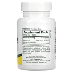 NaturesPlus, Vitamin B12, 2.000 mcg, 60 Tabletten
