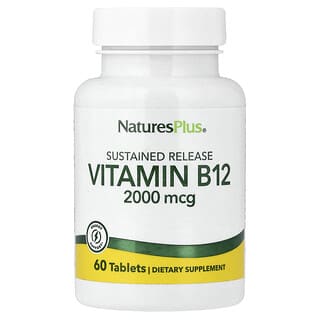 NaturesPlus, Vitamina B12, Liberação Gradual, 60 Comprimidos