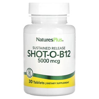 NaturesPlus‏, "Shot-O-B12, ‏5,000 מק""ג, 30 טבליות."