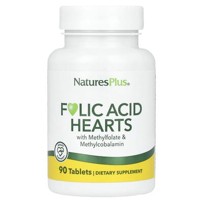NaturesPlus, Folic Acid, Heart Health, 90 Tablets