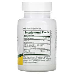 NaturesPlus, Folic Acid Hearts, Folsäure, 90 Tabletten