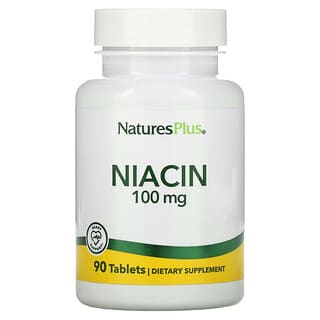 NaturesPlus, Niacina, 100 mg, 90 Comprimidos