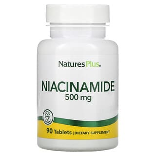 NaturesPlus, Niacinamide 500 mg, 90 comprimés