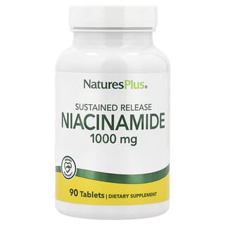 NaturesPlus, Ніацинамід із уповільненим вивільненням, 1000 мг, 90 таблеток