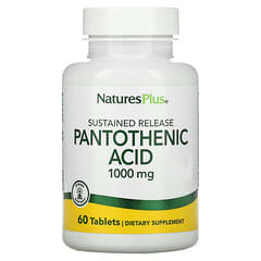 NaturesPlus, Ácido pantoténico, 1000 mg, 60 comprimidos