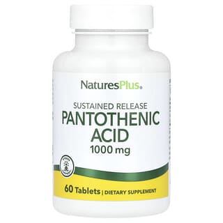 NaturesPlus, Ácido Pantotênico, 1000 mg, 60 Comprimidos