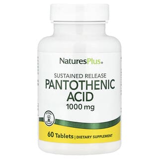 NaturesPlus, Asid Pantothenik, 1,000 mg, 60 Tablet