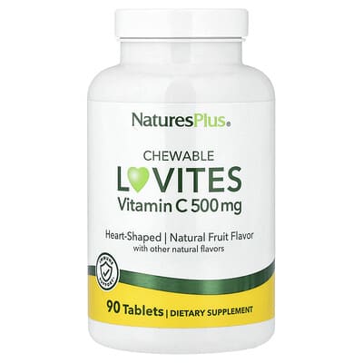 NaturesPlus, Chewable Lovites, Vitamin C, Natural Fruit Flavor, 90 Tablets