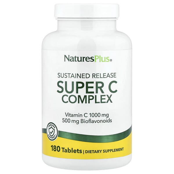 NaturesPlus Sustained Release Super C Complex, 180 Tablets