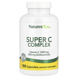 NaturesPlus, Complexo Super C, 180 Cápsulas Vegetais