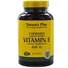 Vitamin E, Chewable Carob-Flavored, 400 IU, 90 Tablets