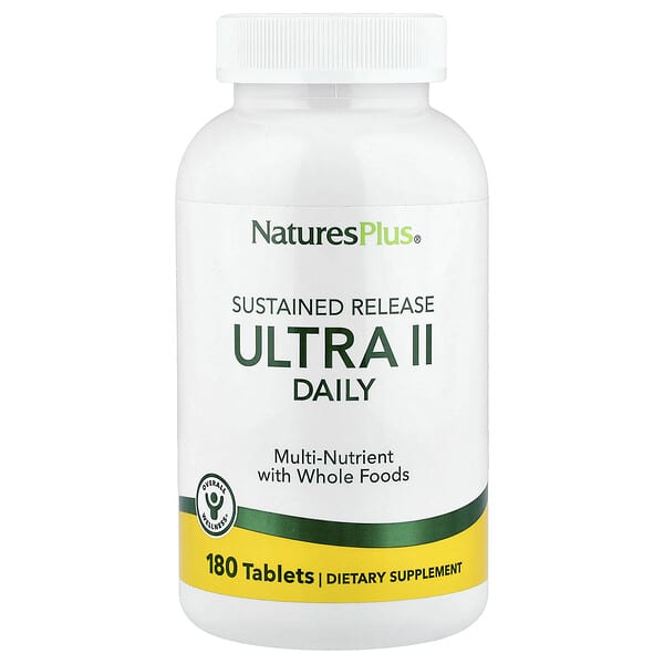NaturesPlus, Ultra II Daily, Multi-Nutrient with Whole Foods, Sustained Release, 180 Tablets — product photo 1