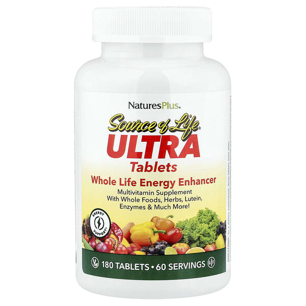 NaturesPlus, Source Of Life®, Ultra Whole Life Energy Enhancer, 180 Tablets — product photo 1