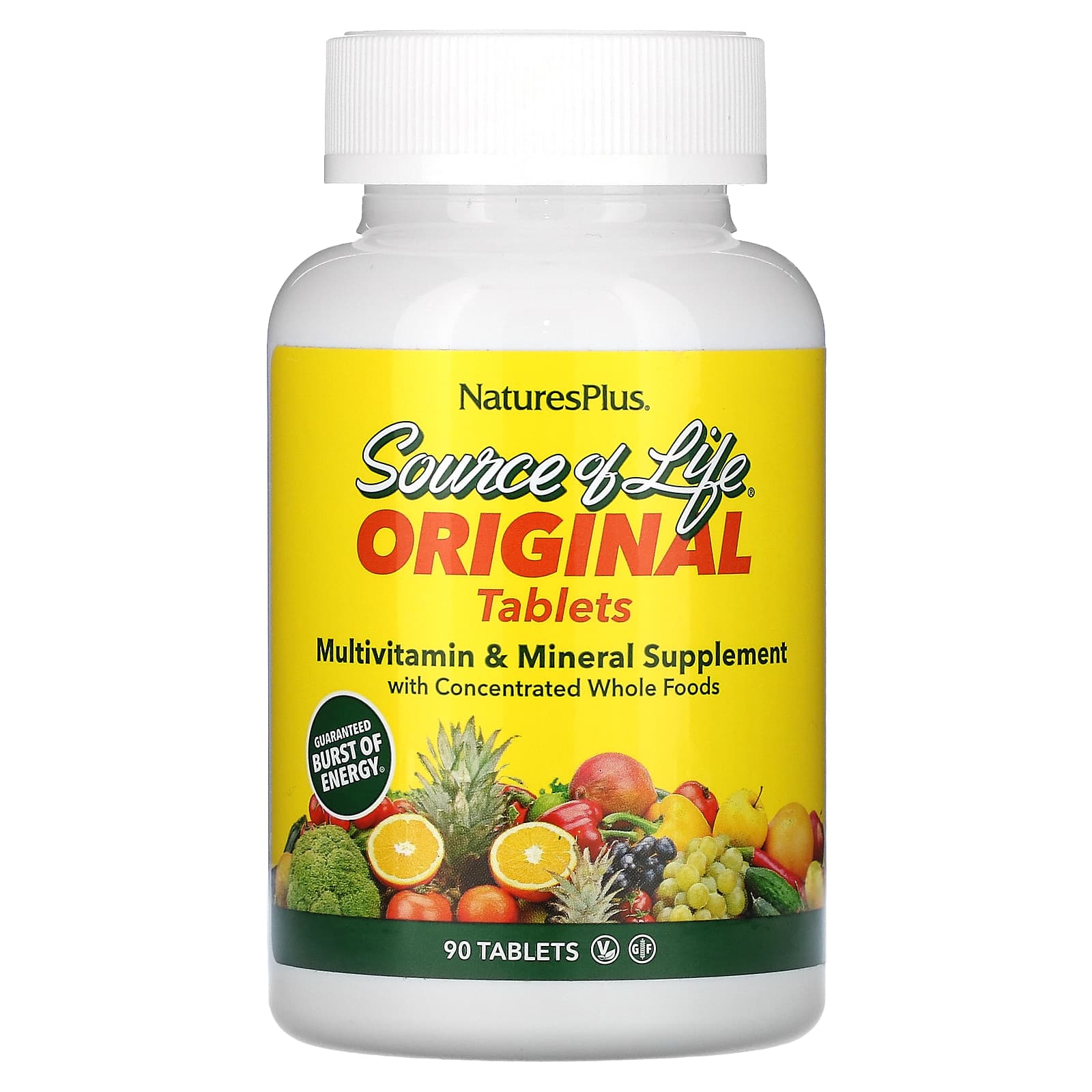 NaturesPlus, Source of Life Original, MultiVitamin & Mineral Supplement, 90 Tablets