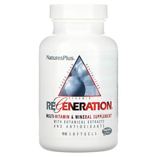 NaturesPlus, Regeneration, Multi-Vitamin & Mineral Supplement, Multivitamin- und Mineralstoffpräparat, 90 Weichkapseln