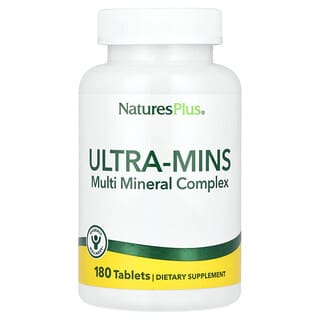 NaturesPlus, Ultra-Mins, multimineral con alimentos integrales, 180 tabletas