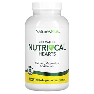 NaturesPlus, Corações Mastigáveis Nutri-Cal, 120 Comprimidos