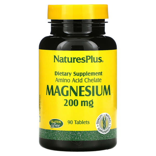 NaturesPlus, Magnesio, 200 mg, 90 comprimidos