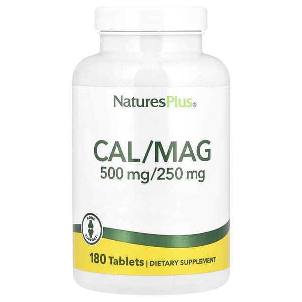 NaturesPlus Cal/Mag, 180 Tablets