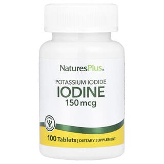 NaturesPlus, Iodio, ioduro di potassio, 150 mcg, 100 compresse